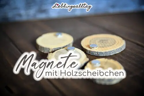 DIY: Magnete mit Holzscheibchen