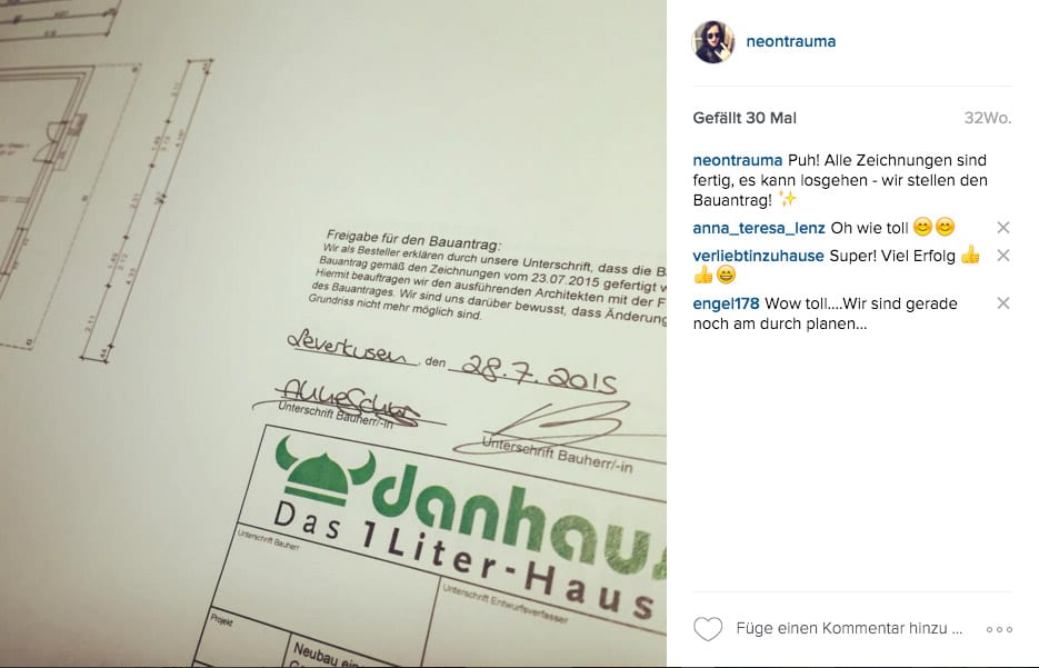 Das wurde natürlich gleich auf Instagram geteilt...