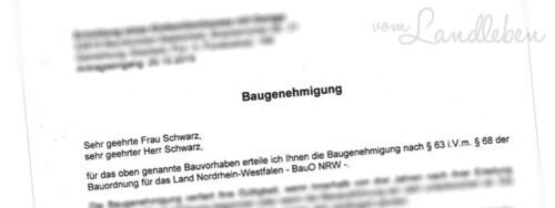 Unsere Baugenehmigung ist da