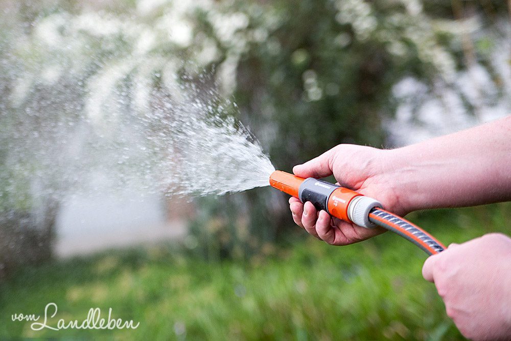 Gießen mit dem Gartenschlauch