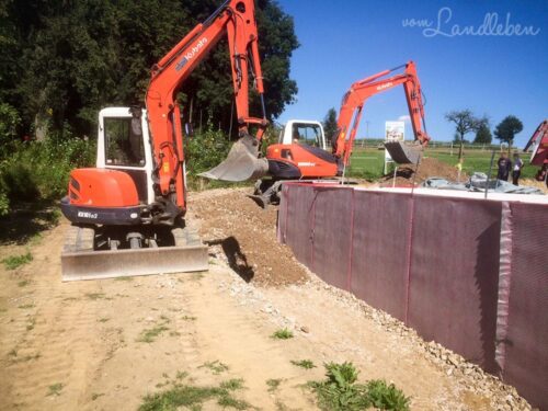 Verfüllen der Baugrube
