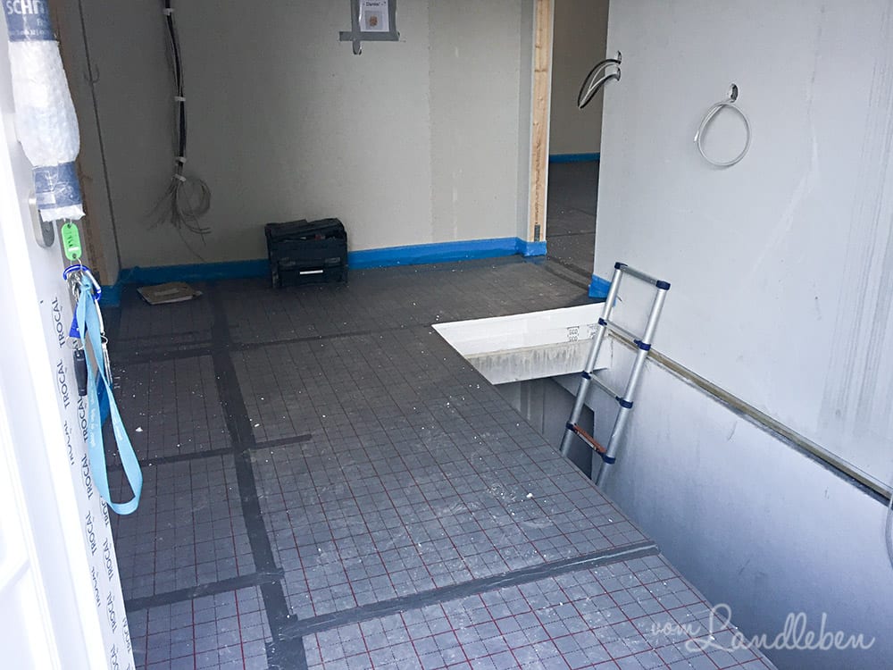 Der Fußboden ist schön mollig gedämmt