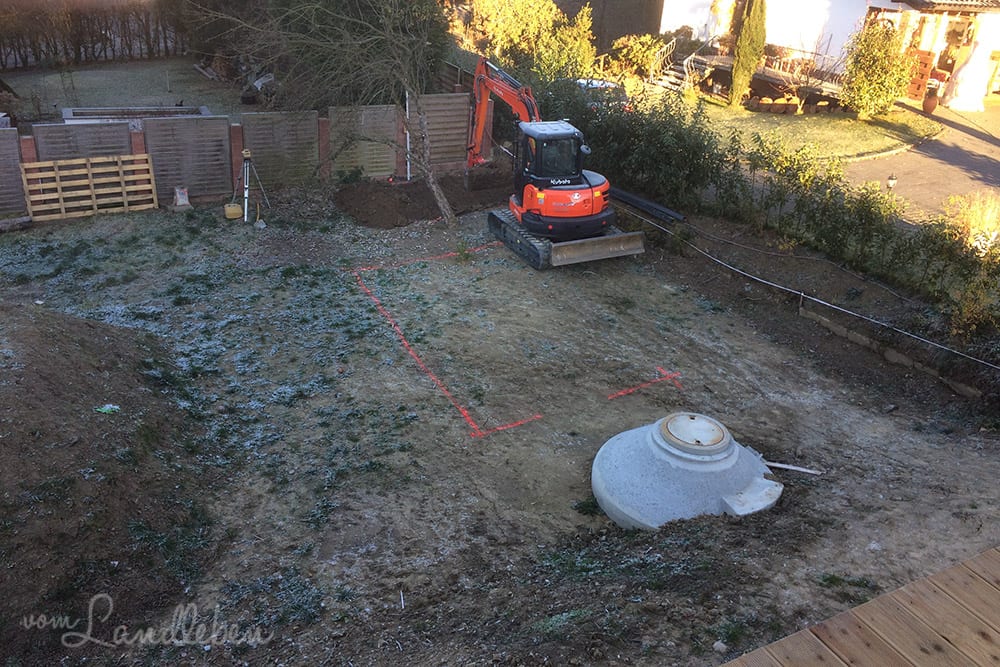 Erdarbeiten rund um unsere Baustelle