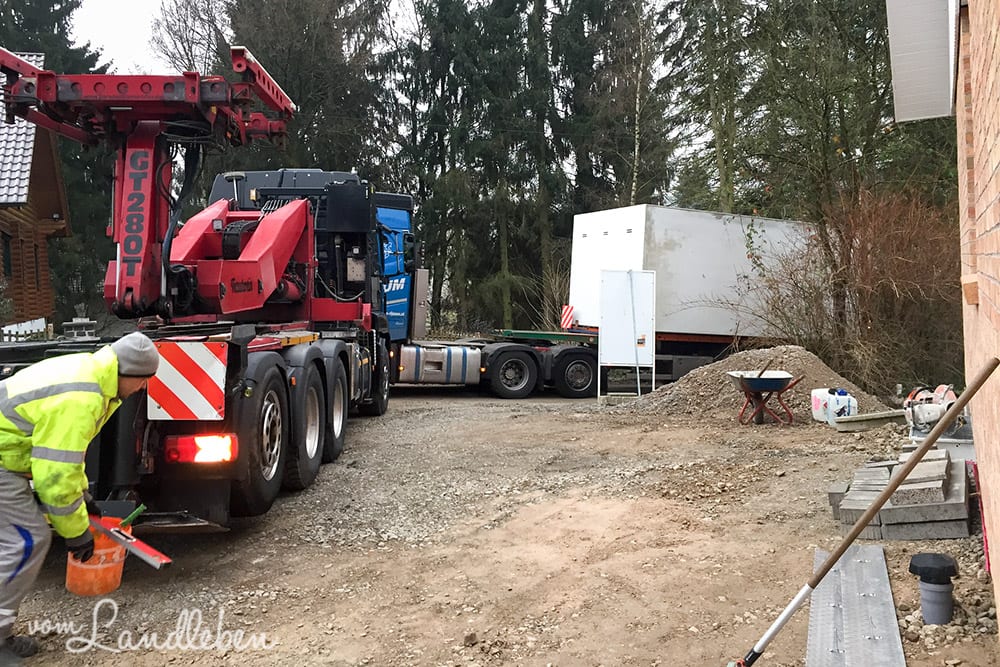 Lieferung der Garage von Zapf