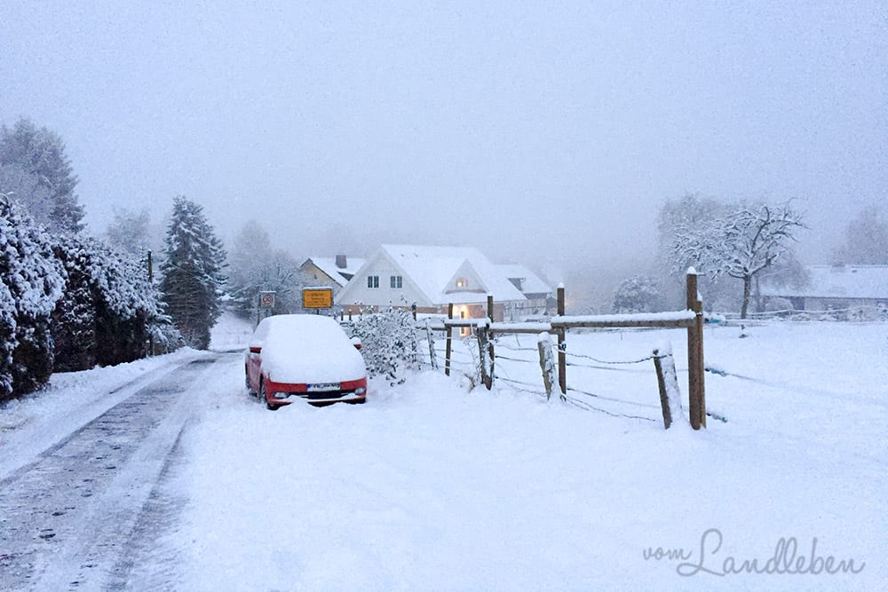 Unser Danhaus im Schnee
