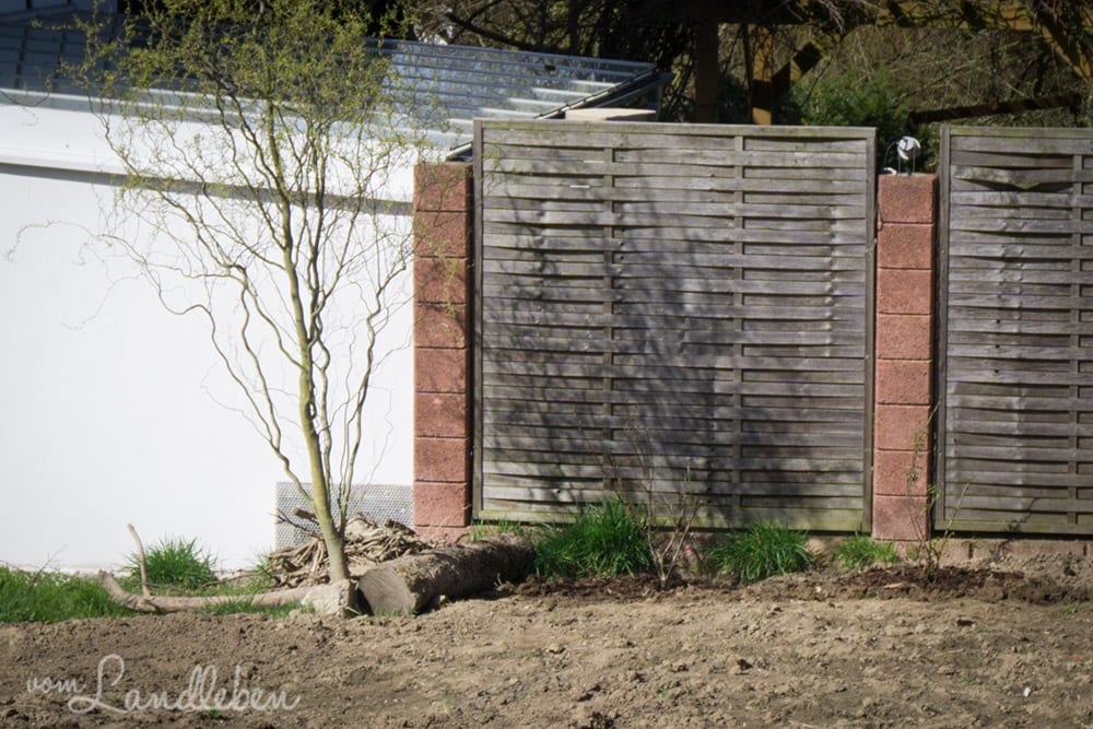 Gartenguckloch - unser Garten im März 2017