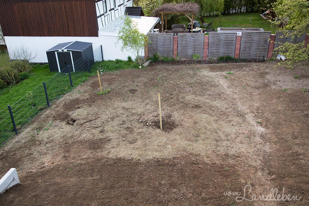 Vorbereitung für den Rasen