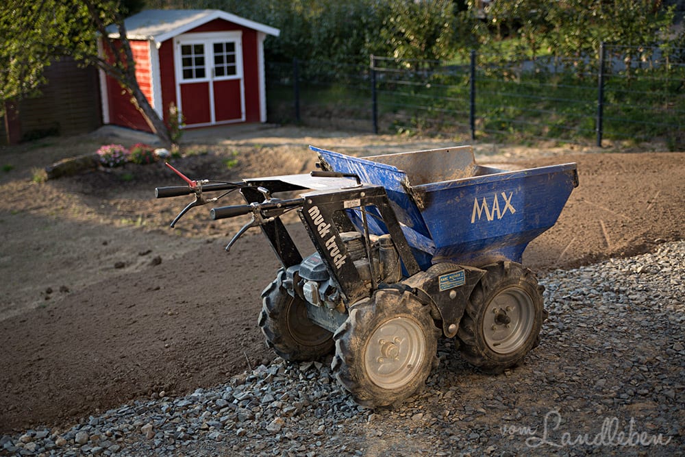 Vorbereitung für den Rasen