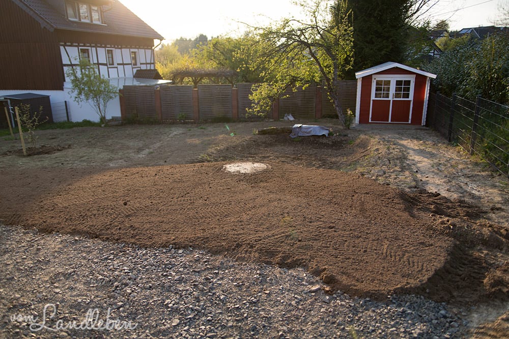 Vorbereitung für den Rasen