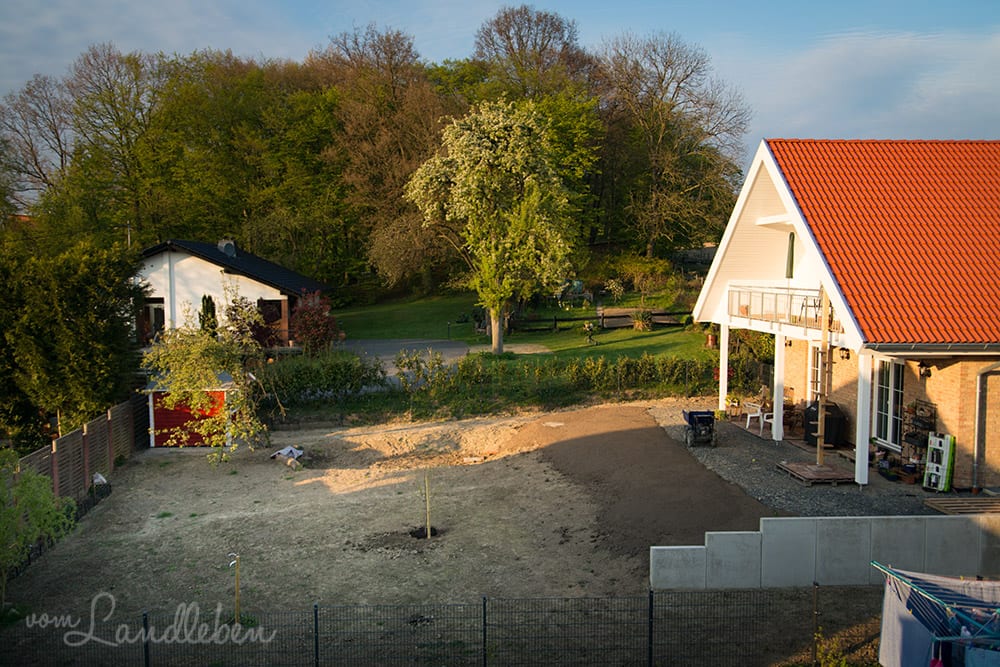 Vorbereitung für den Rasen