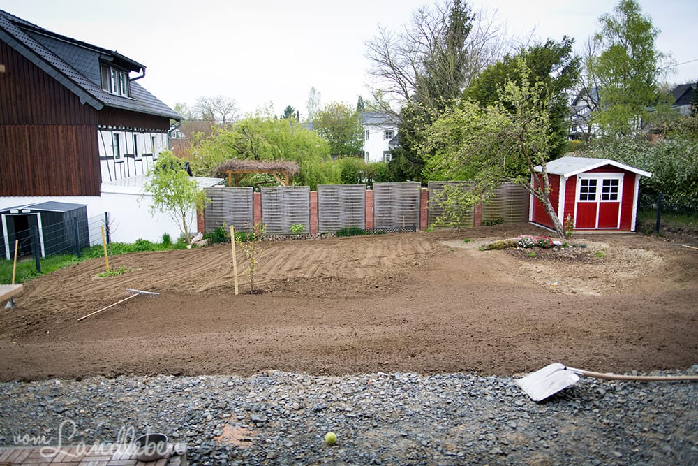 Vorbereitung für den Rasen