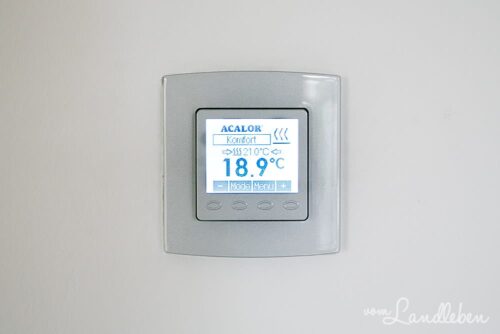Raumthermostat unserer Fußbodenheizung