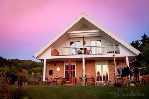 Kitschiger Himmel über unserem Danhaus