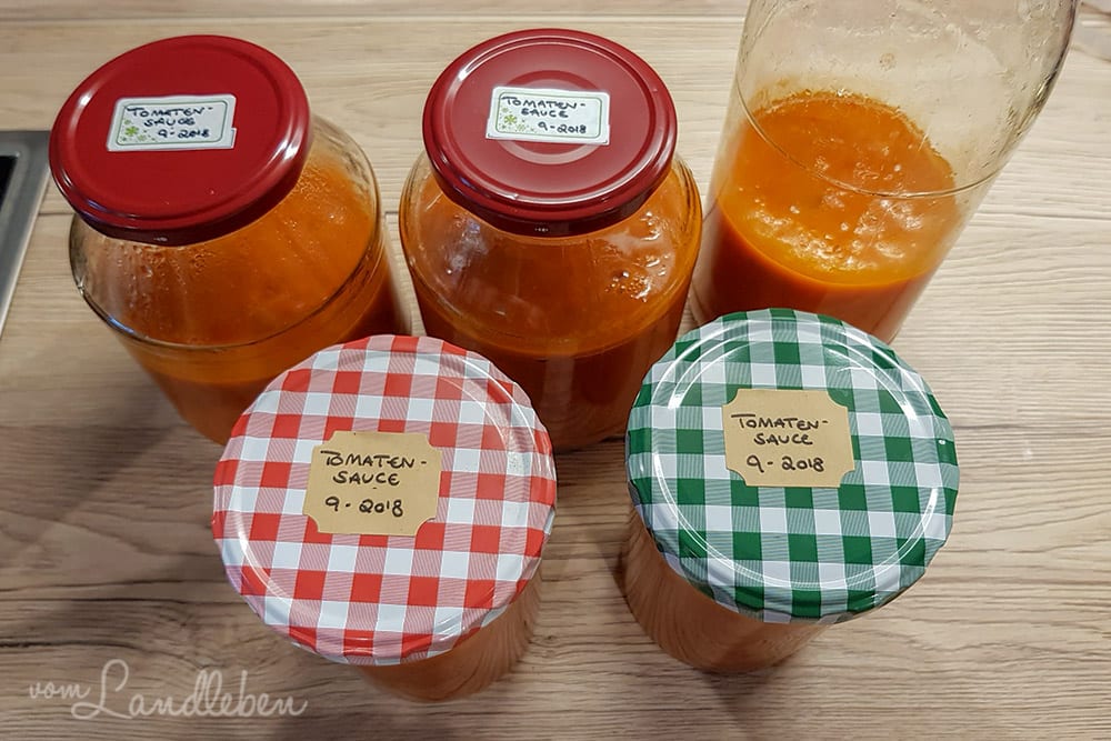 Tomatensoße einkochen