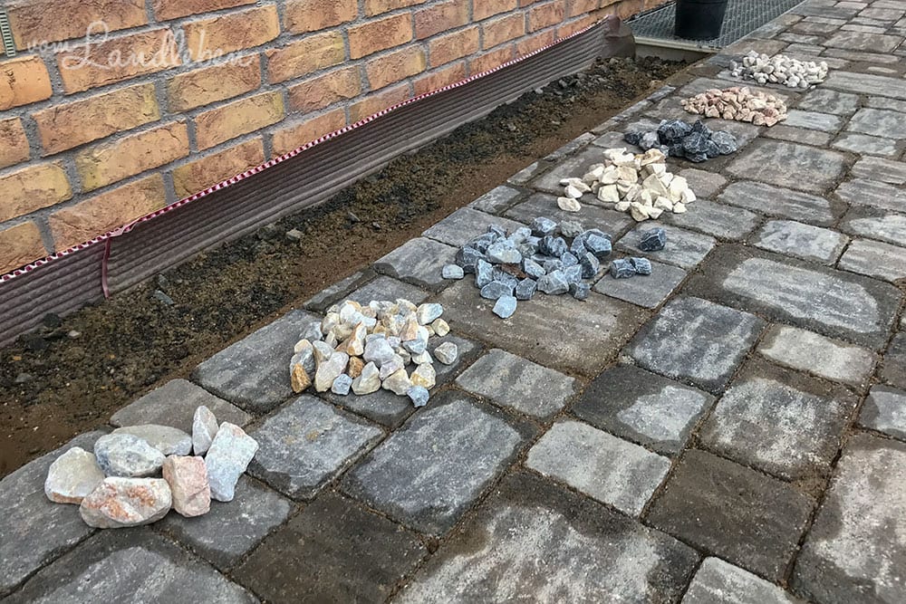 Pflastern: Kies für den Spritzschutz