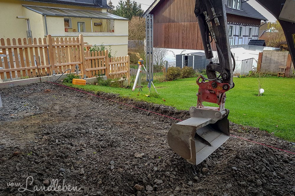 Pflastern der Terrasse