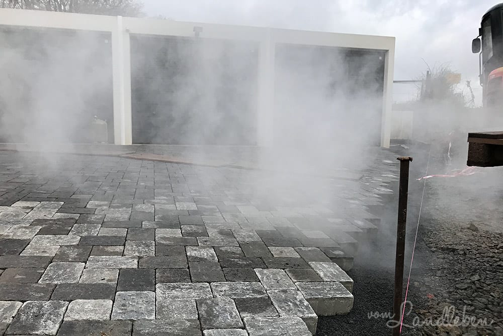 Pflastern auf dem Hof