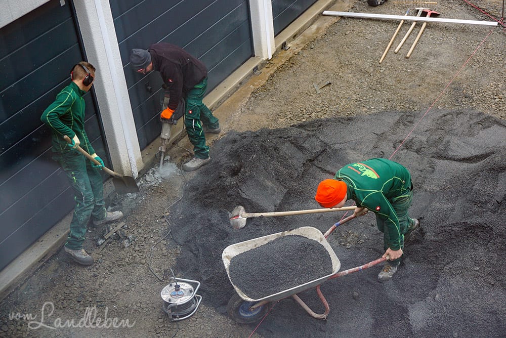 Pflastern auf dem Hof