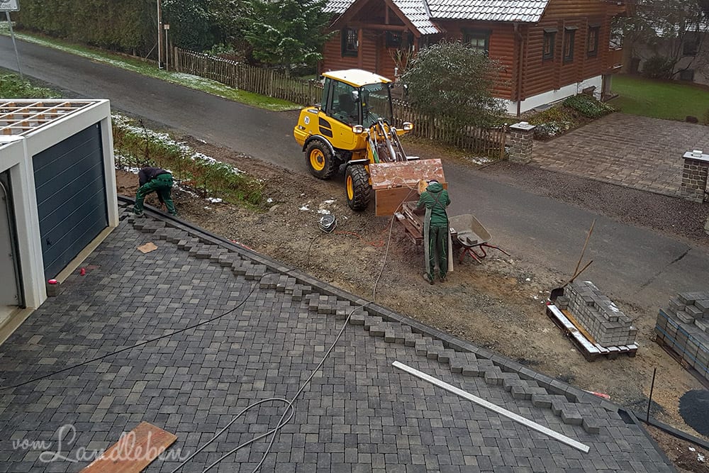 Pflastern auf dem Hof