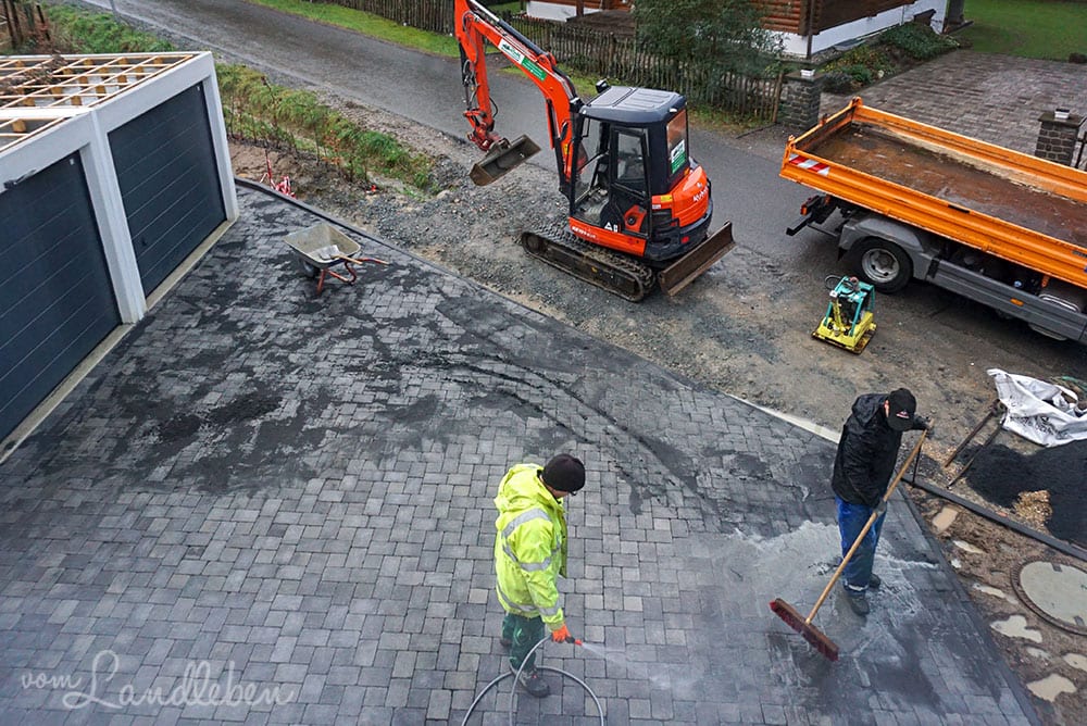 Pflastern auf dem Hof