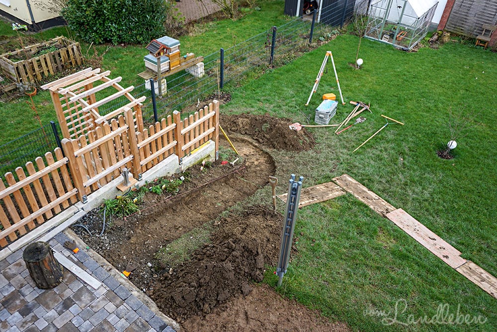 Bau der Gartentreppe