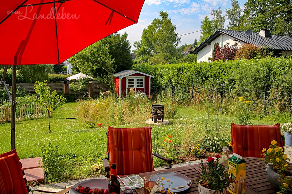 Unser Danhaus - Terrasse im Juli 2019