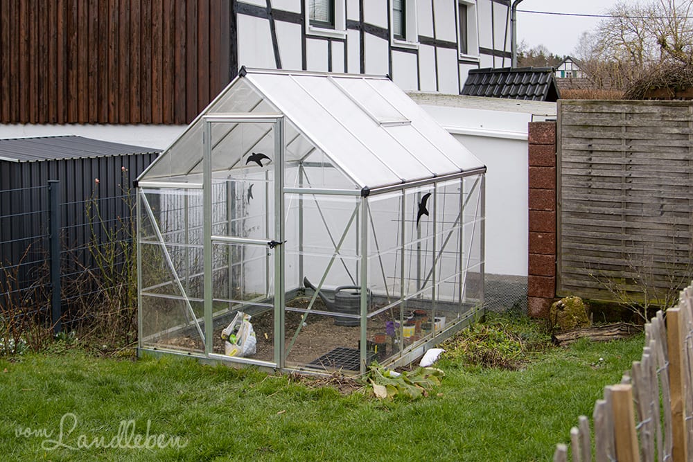 Gewächshaus im Februar 2020