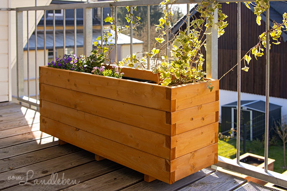 Blumenkübel auf der Loggia
