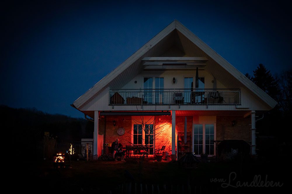 Abendstimmung am Haus
