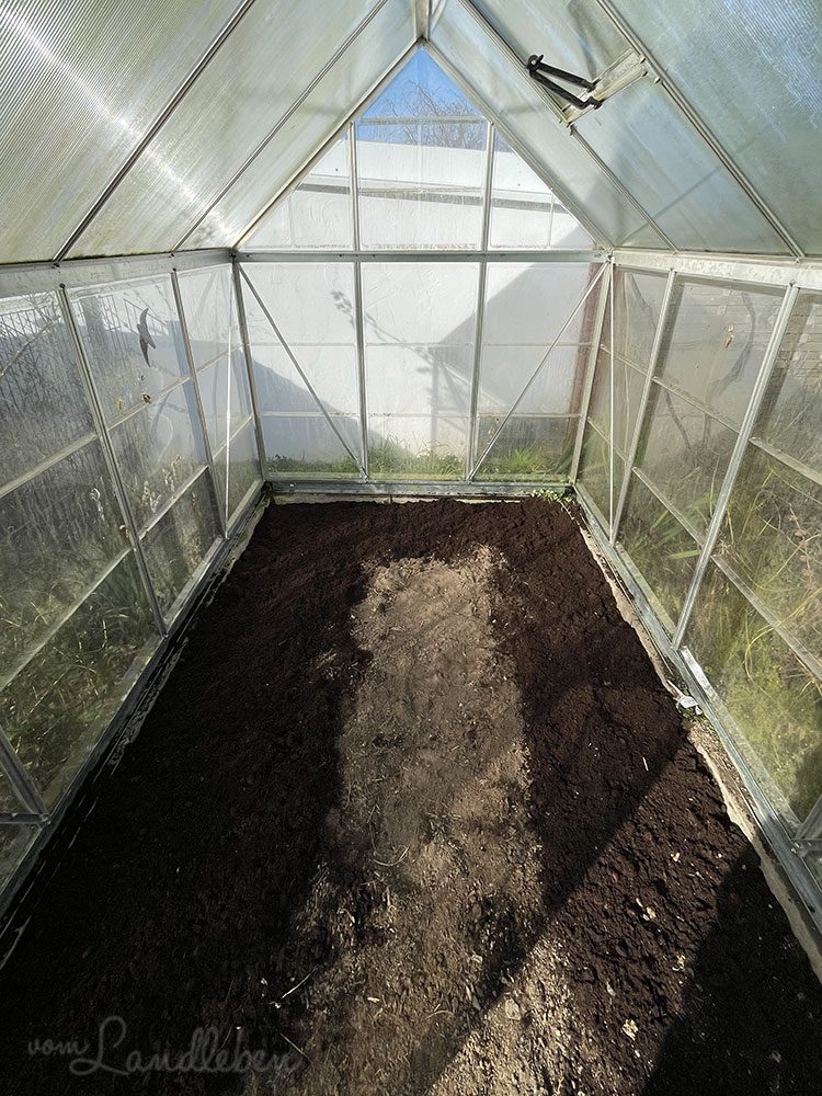 Gewächshaus im Februar 2022