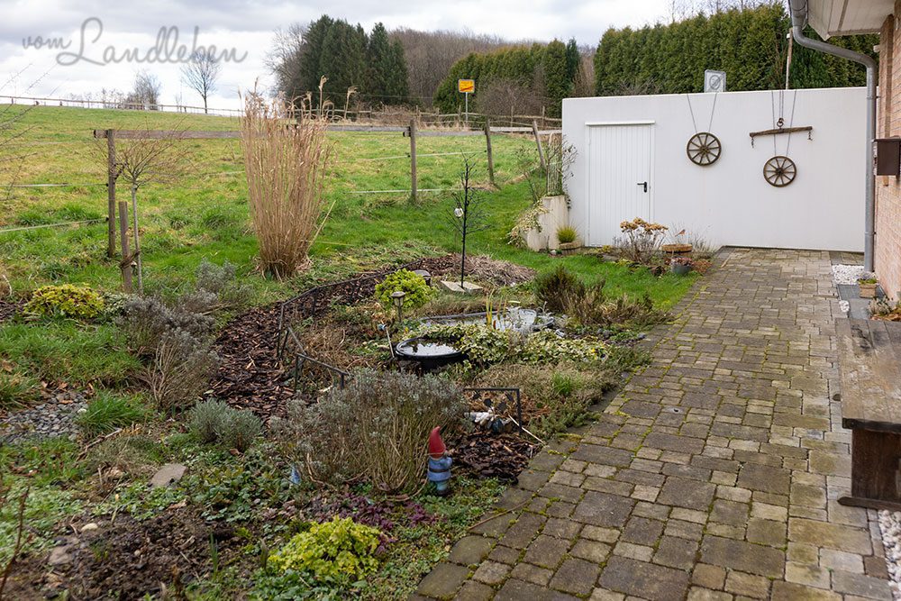 Unser Mittelgarten im Februar 2022
