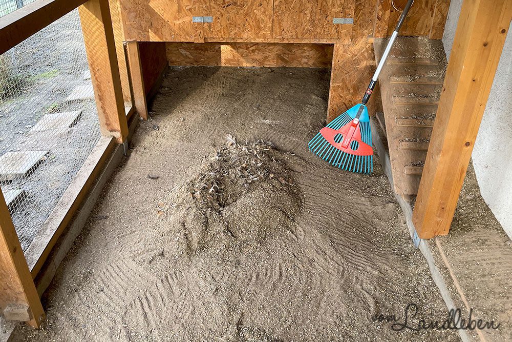 Aufräumen in der Voliere