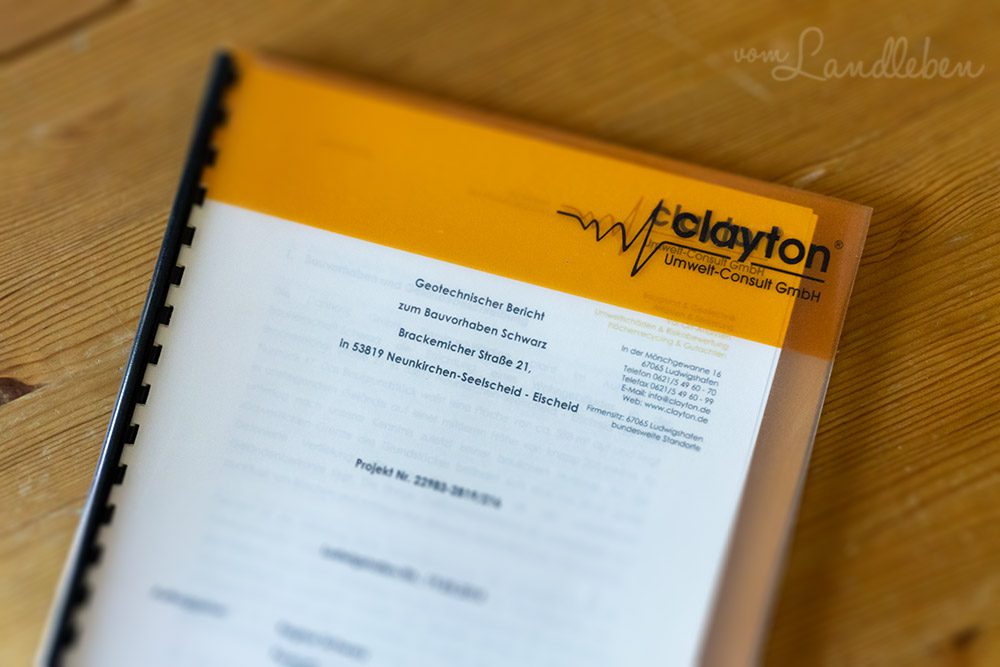 Bodengutachten für unser Grundstück