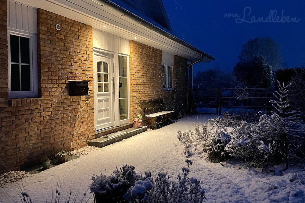 Schnee im Mittelgarten - Januar 2023