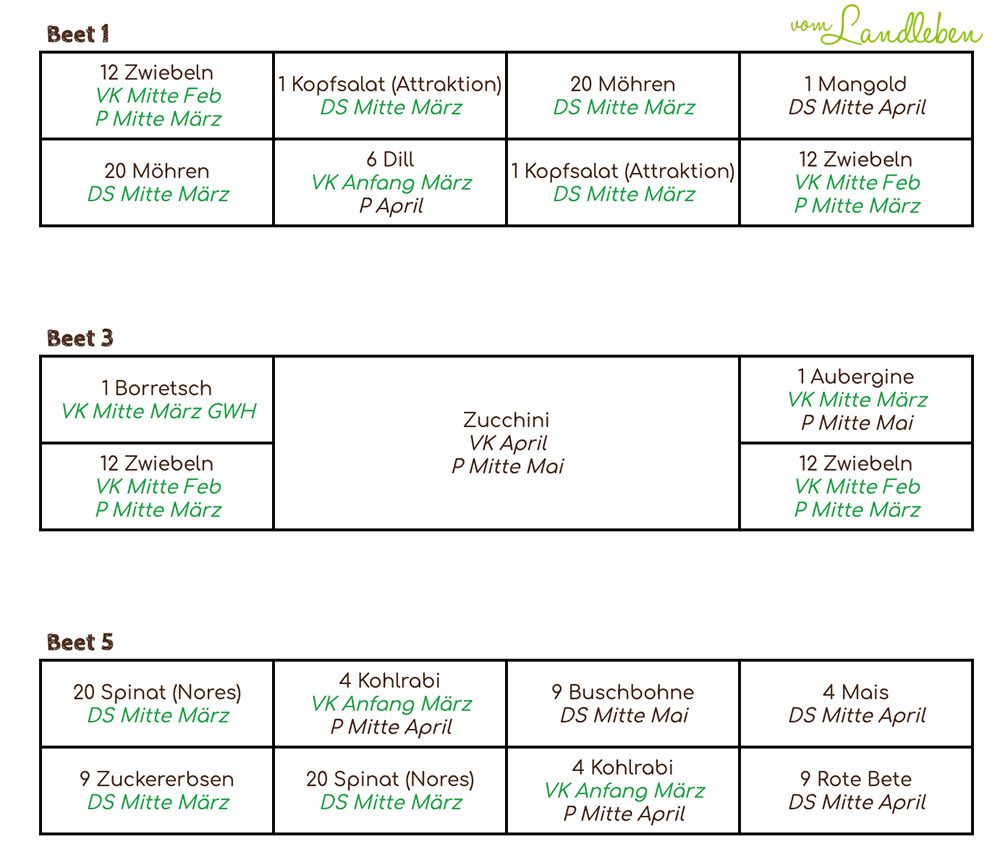 Pflanzplan Bauerngarten 2024