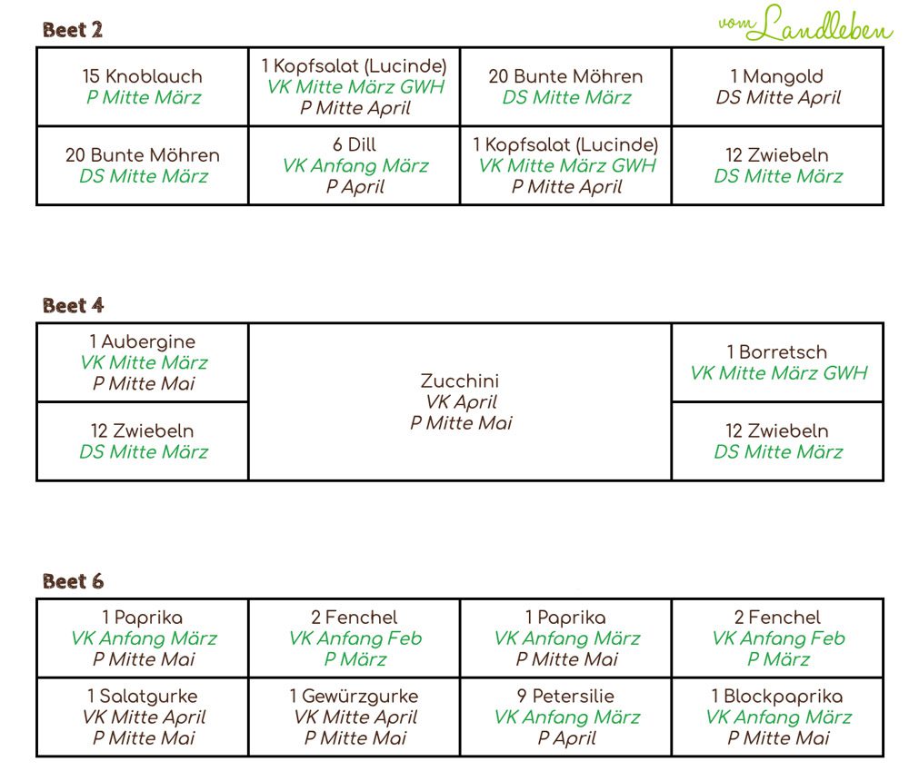 Pflanzplan Bauerngarten 2024