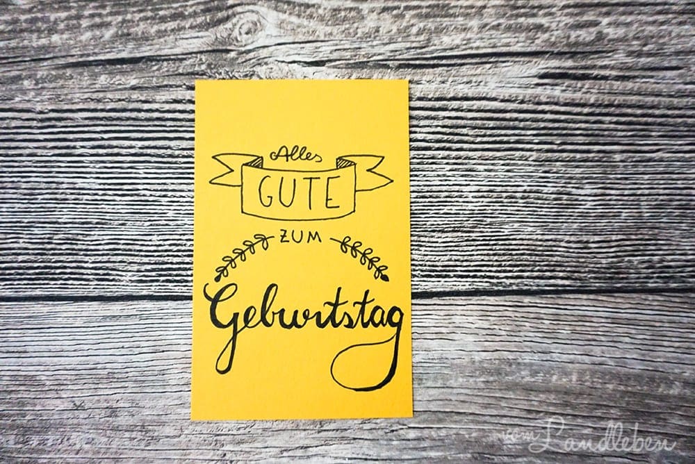 Grußkarte mit Handlettering