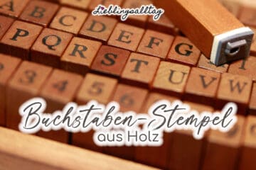 Buchstaben-Stempel aus Holz