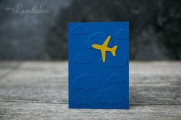 DIY-Karte mit Flugzeug
