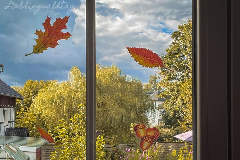 Herbstliche Fensterdeko