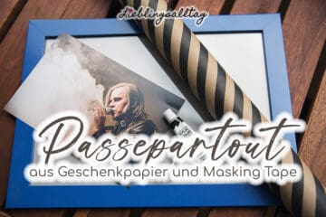 DIY: Passepartout aus Geschenkpapier und Masking Tape