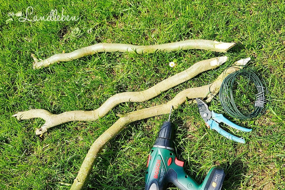 DIY-Rankhilfe für Erbsen
