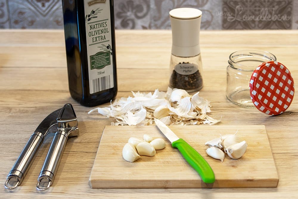 Rezept: selbstgemachtes Knoblauchöl