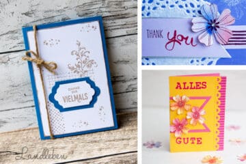 Selbstgebastelte Karten