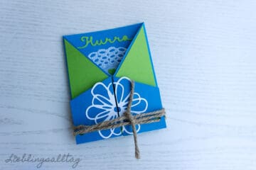 Kartengebastel - Aufklappkarte zum Geburtstag