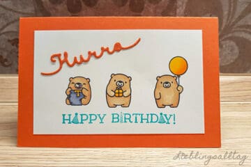 DIY-Geburtstagskarte mit Bären