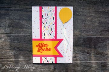 Geburtstagskarte mit Luftballon