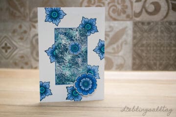 Kartengebastel - Hennah Elements in blau