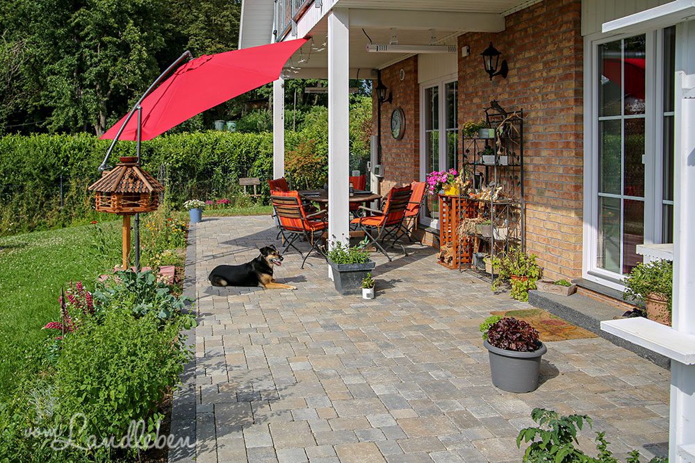 Unser Danhaus – Terrasse im Juli 2019
