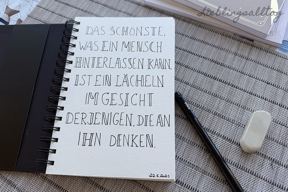Handlettering im Urlaub